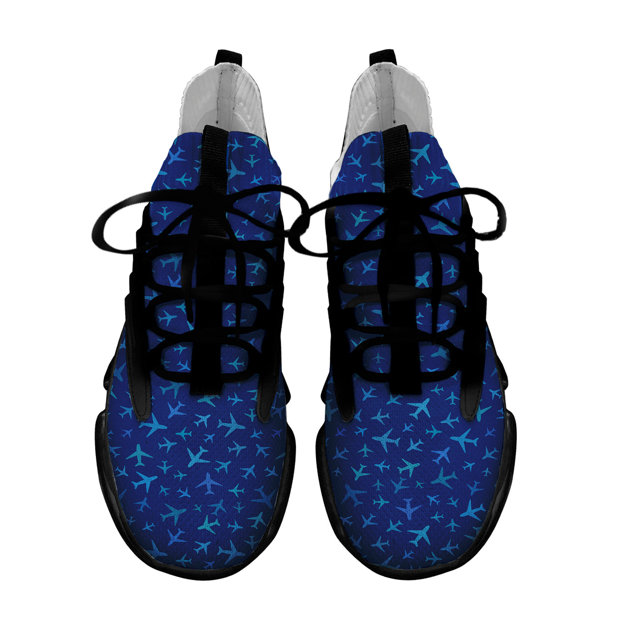 Many Airplanes Blue Designed Fashion Running Shoes