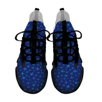 Thumbnail for Many Airplanes Blue Designed Fashion Running Shoes