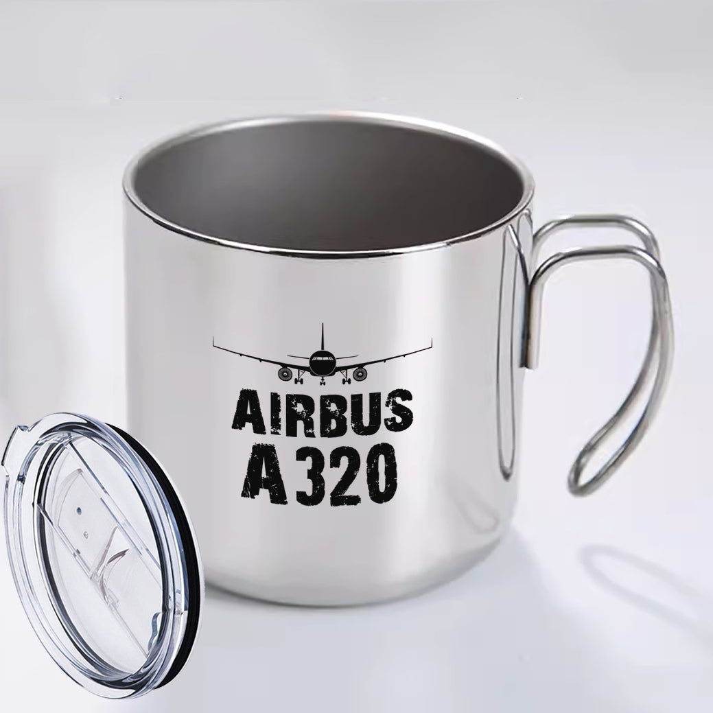Airbus A320 & Plane Designed Stainless Steel Portable Mugs