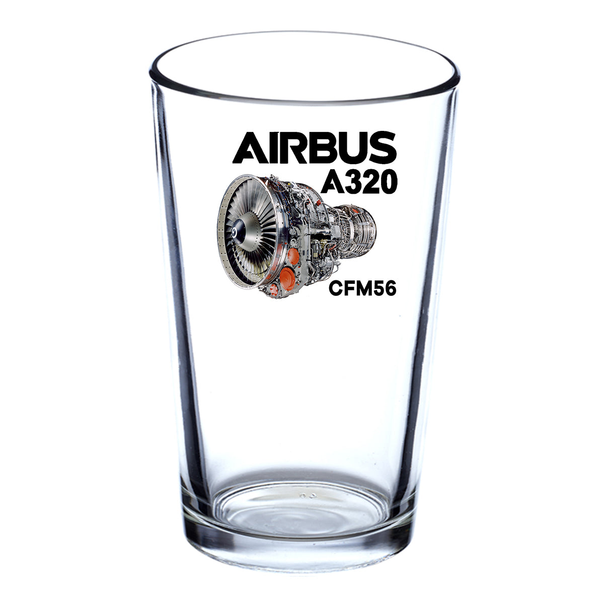 Airbus A320 & CFM56 Engine Designed Beer & Water Glasses