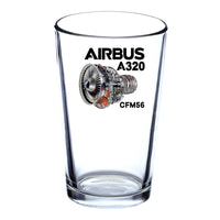 Thumbnail for Airbus A320 & CFM56 Engine Designed Beer & Water Glasses