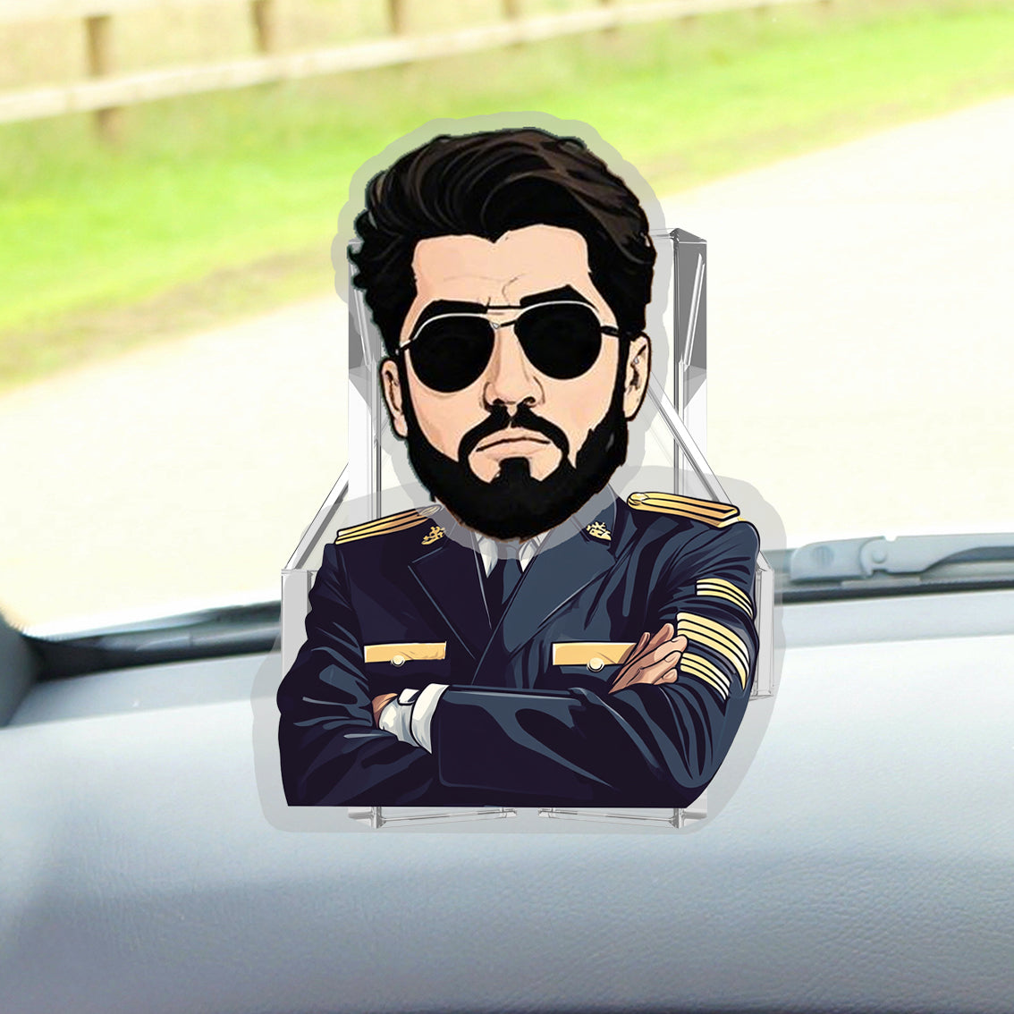 Pilot Confidence Custom Automatic Shaking Head Decorations Personalized Acrylic