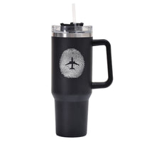 Thumbnail for Aviation Finger Print Designed 40oz Stainless Steel Car Mug With Holder