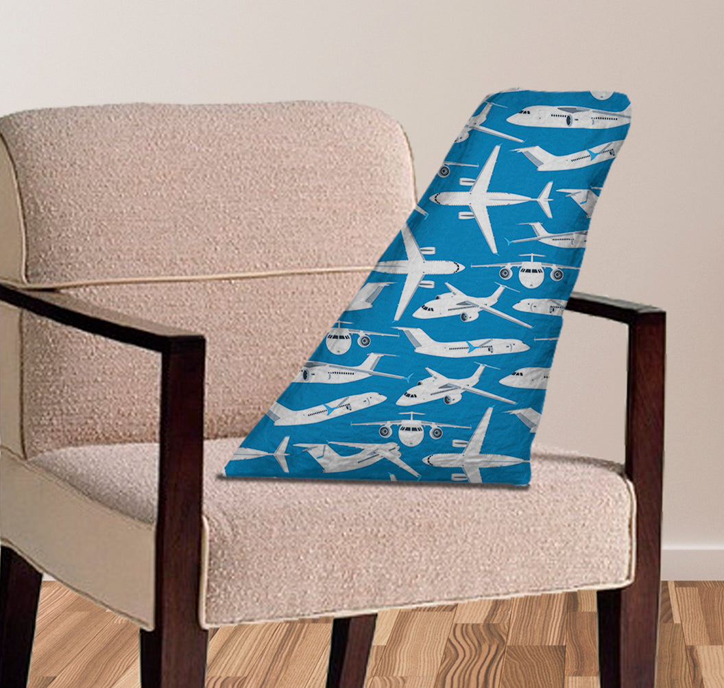Big Airplanes Designed Aircraft Tail Pillows