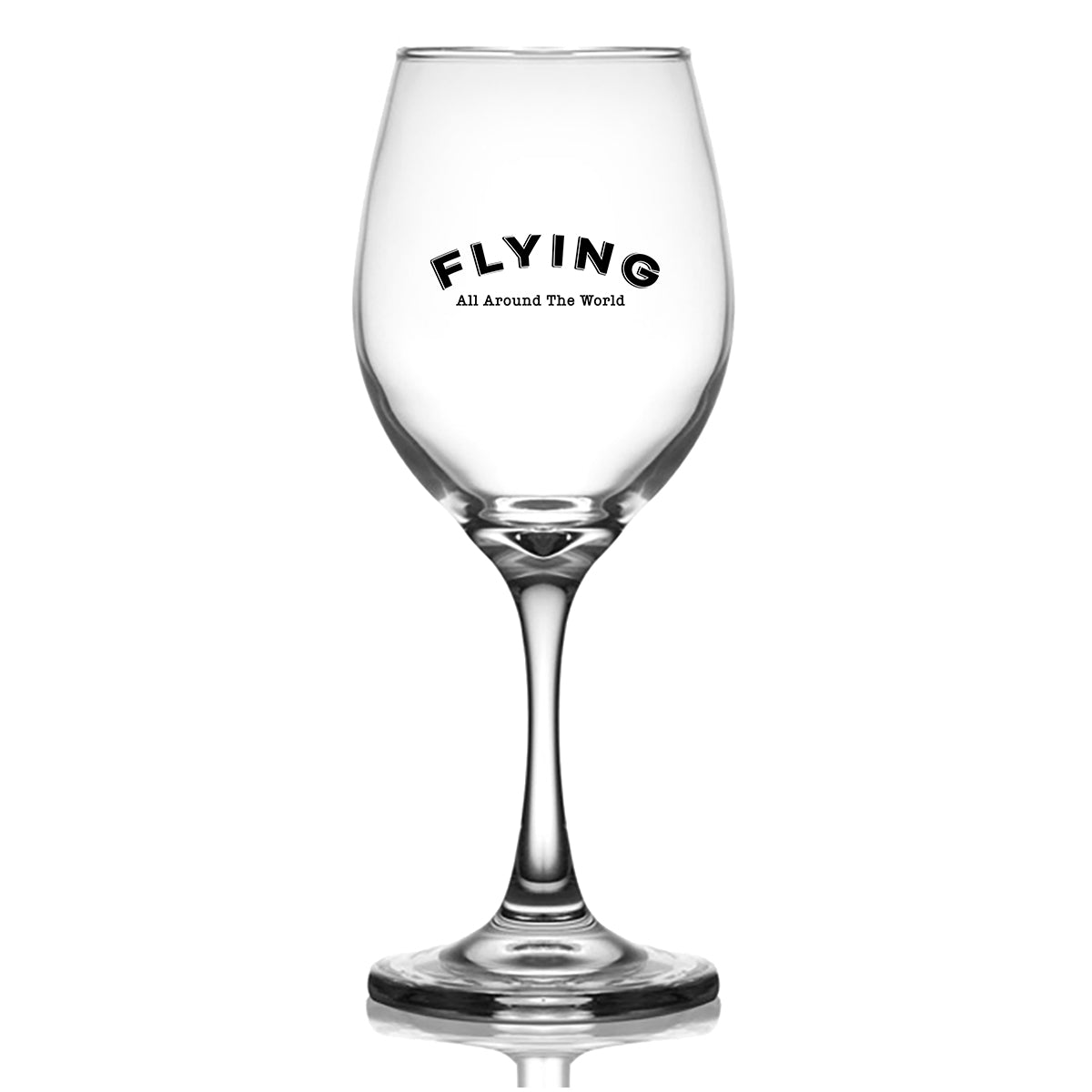 Flying All Around The World Designed Wine Glasses