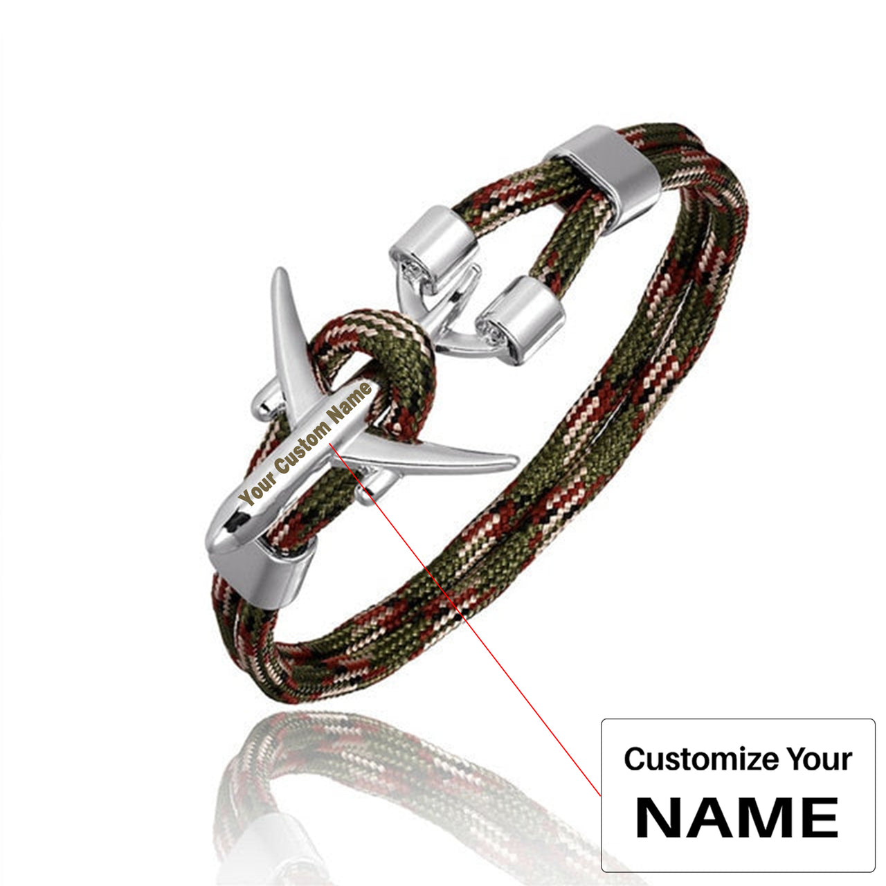 (Edition 2) Super Quality Stylish Airplane Shape Bracelets Silver  (Mixed Colours)