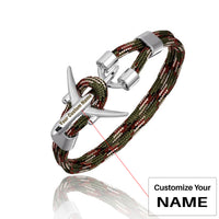 Thumbnail for (Edition 2) Super Quality Stylish Airplane Shape Bracelets Silver  (Mixed Colours)