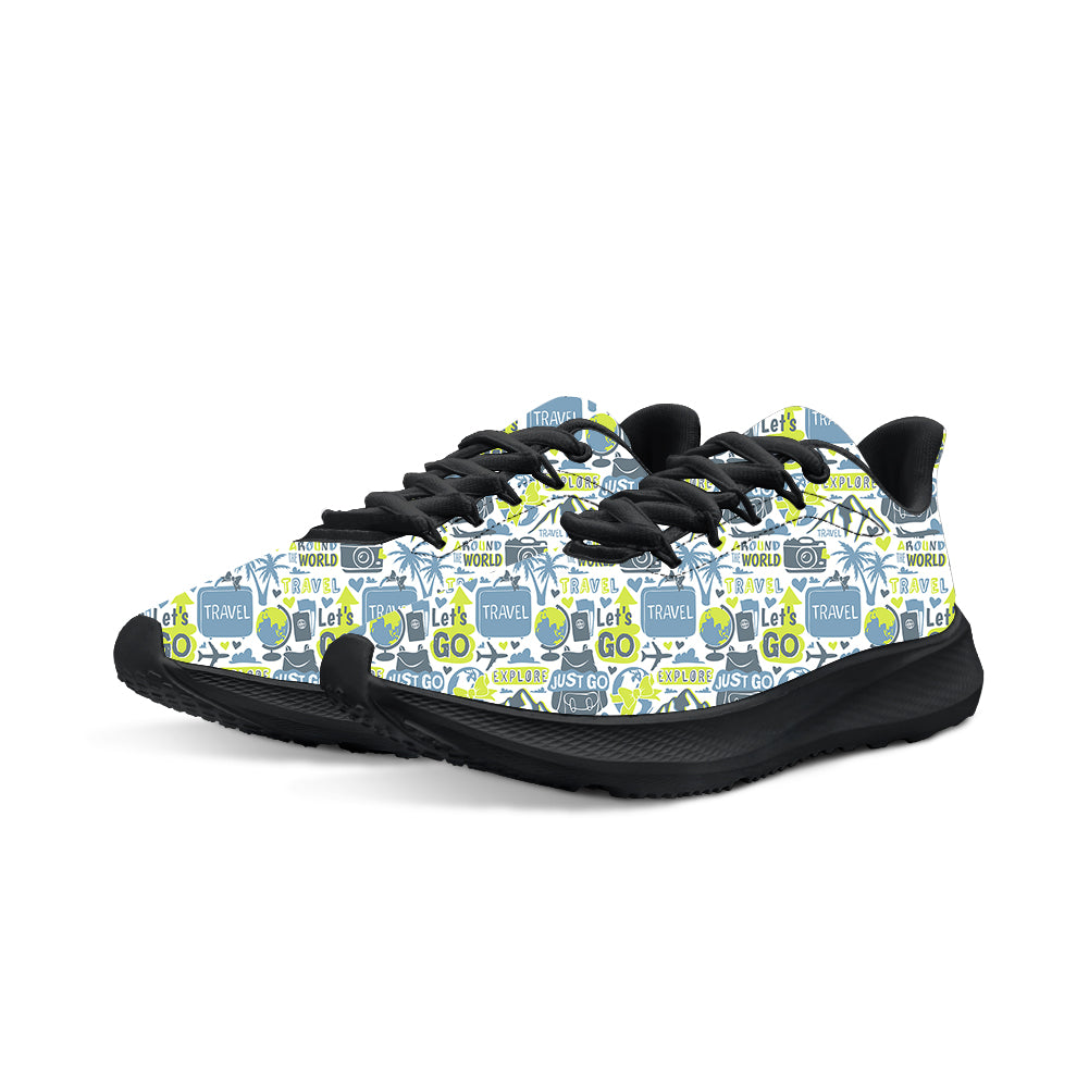 Motivational Travel Badges Designed Breathable Sport Shoes