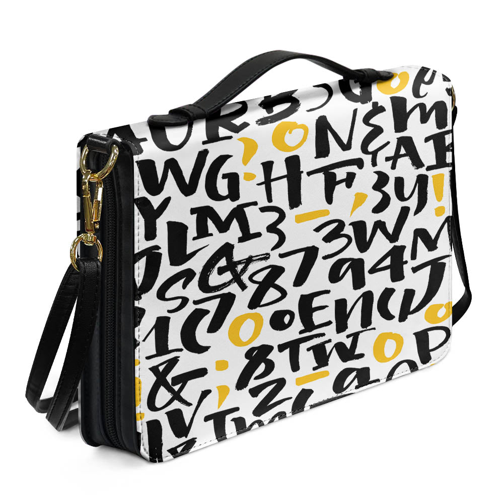Mixed Letters Designed PU Accessories Bags Strap Style