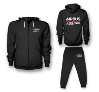Thumbnail for Amazing Airbus A321neo Designed Zipped Hoodies & Sweatpants Set