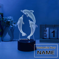 Thumbnail for 3D Three Dolphins Designed Night Lamp