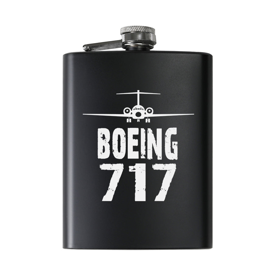 Boeing 717 & Plane Designed Stainless Steel Hip Flasks
