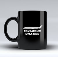 Thumbnail for Bombardier CRJ-900 Designed Black Mugs