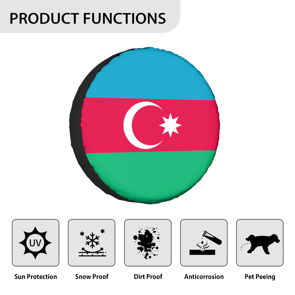 Azerbaijan Flag Designed Tire Cover Cases