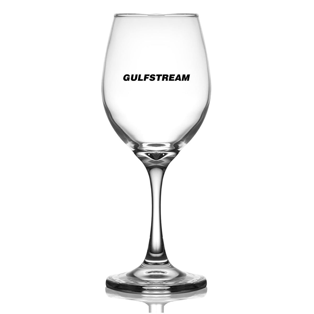 Gulfstream & Text Designed Wine Glasses