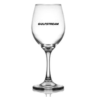 Thumbnail for Gulfstream & Text Designed Wine Glasses