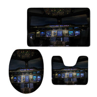 Thumbnail for Airbus A380 Cockpit Designed Toilet Seat Cover Three-piece Set