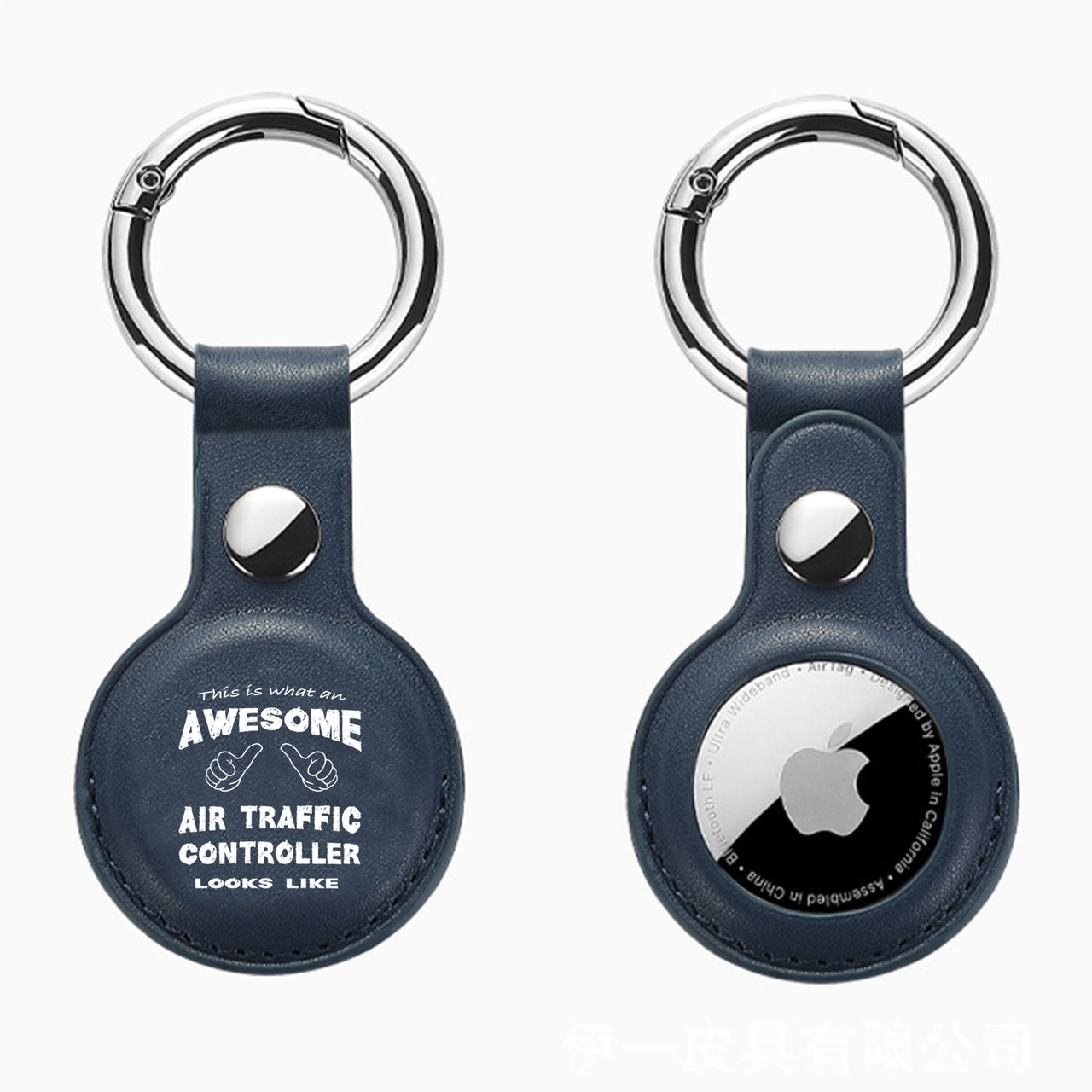 Air Traffic Controller Design Airtags Leather Cases