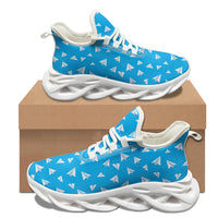 Thumbnail for Paper Airplanes (Blue) Designed Sports Running Jogging Shoes