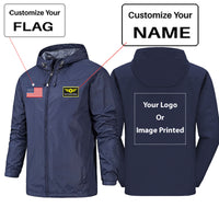 Thumbnail for Custom Flag & Name & LOGO Rain Jackets & Windbreakers