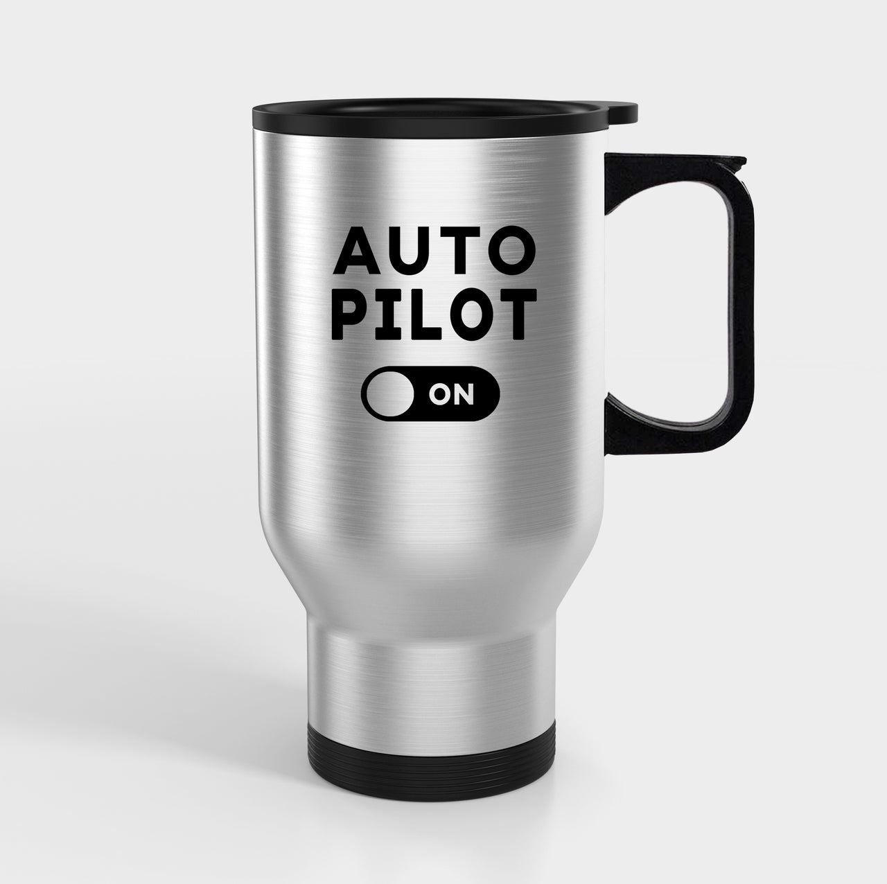 Auto Pilot ON Designed Travel Mugs (With Holder)