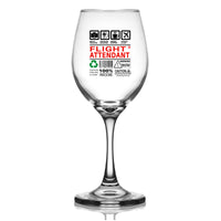 Thumbnail for Flight Attendant Label Designed Wine Glasses