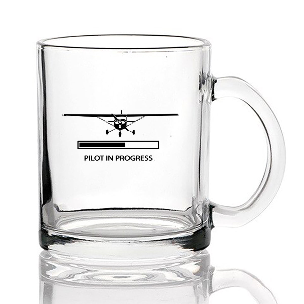 Pilot In Progress (Cessna) Designed Coffee & Tea Glasses
