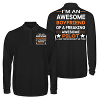 Thumbnail for I am an Awesome Boyfriend Designed Long Sleeve Polo T-Shirts (Double-Side)
