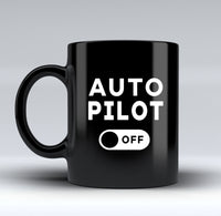 Thumbnail for Auto Pilot Off Designed Black Mugs