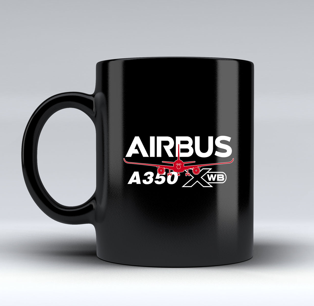 Amazing Airbus A350 XWB Designed Black Mugs