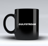 Thumbnail for Gulfstream & Text Designed Black Mugs
