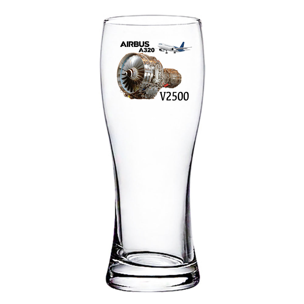 Airbus A320 & V2500 Engine Designed Pilsner Beer Glasses