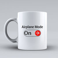 Thumbnail for Airplane Mode On Designed Ceramic White Mugs
