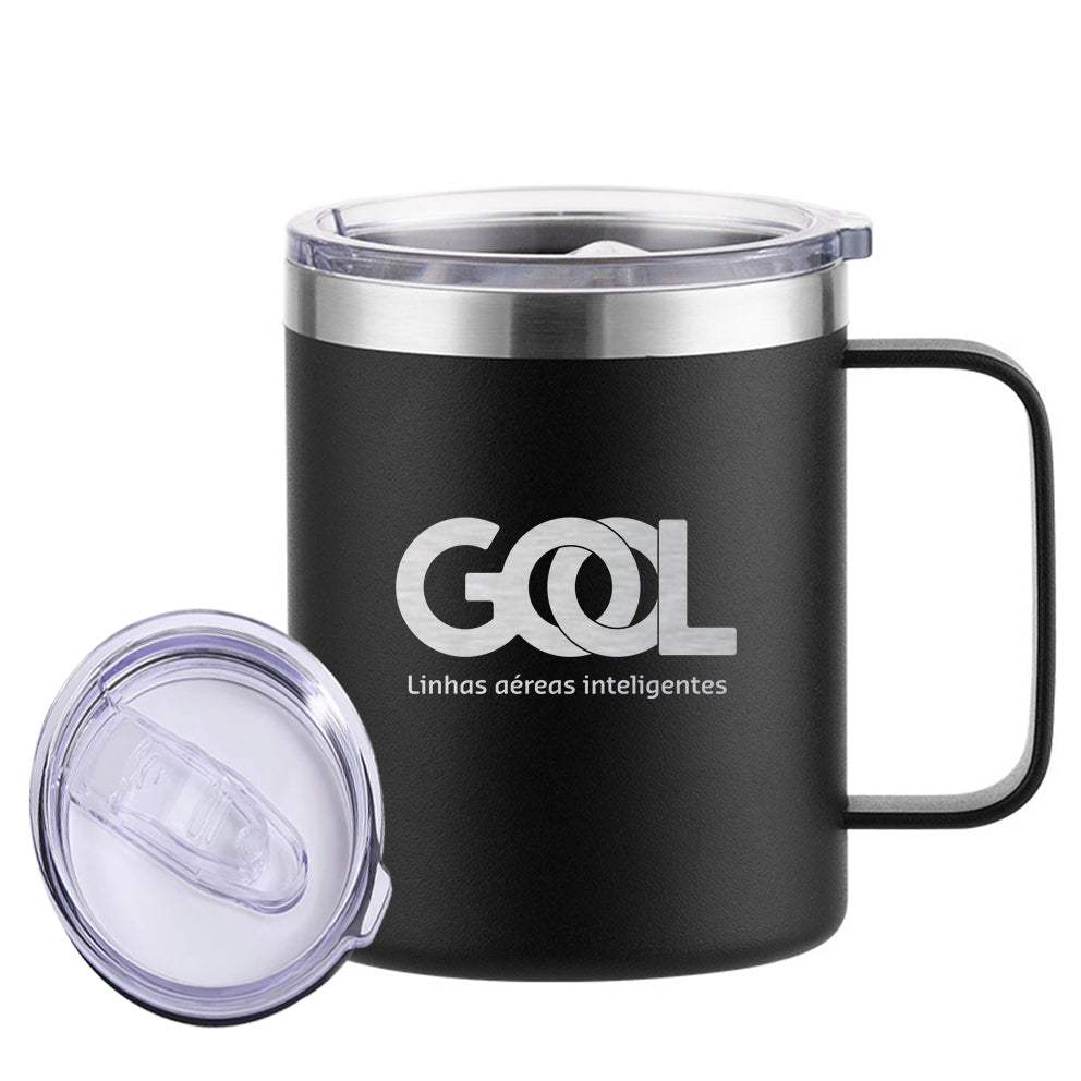 Gol Linhas Aéreas Inteligentes Designed Stainless Steel Laser Engraved Mugs