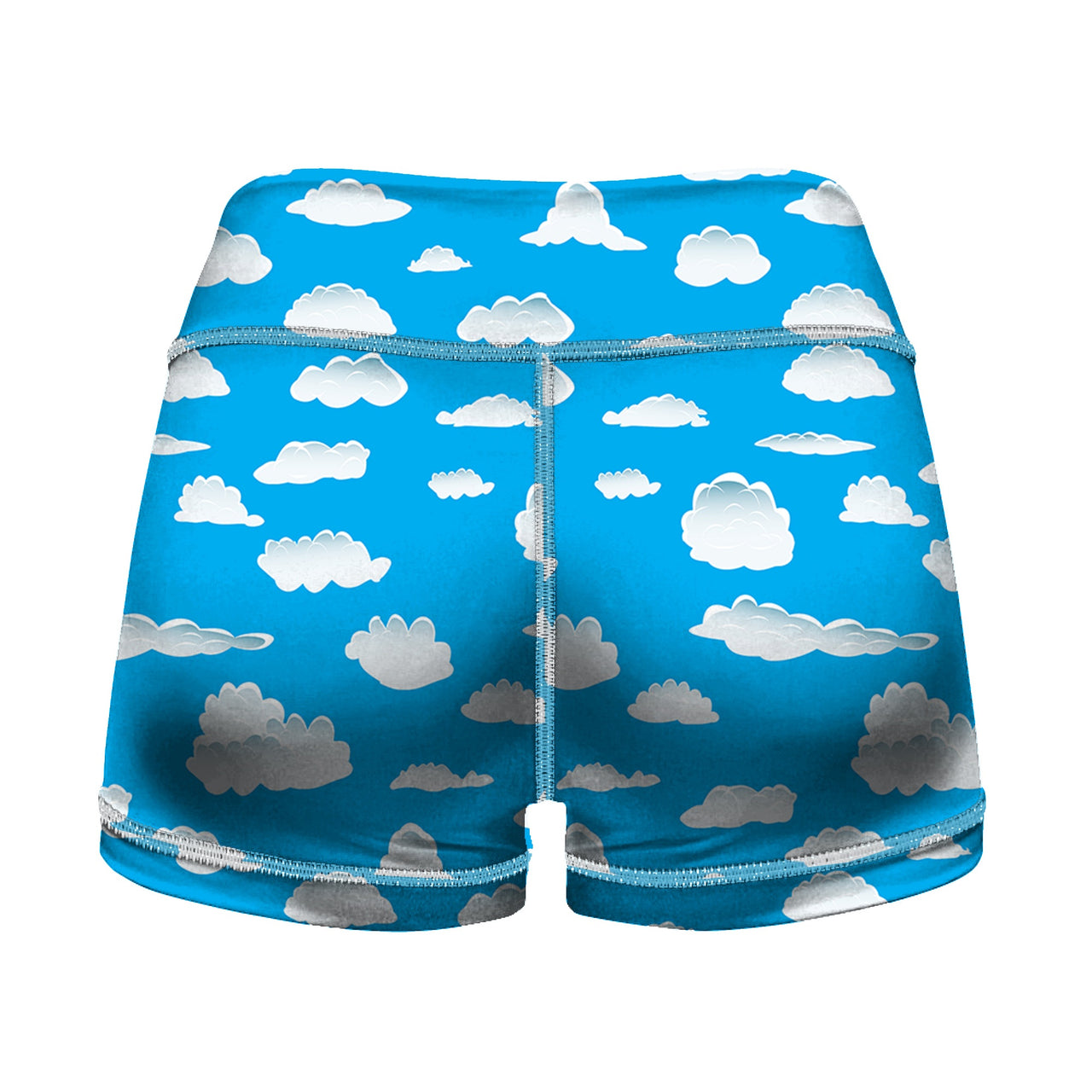 Amazing Clouds Designed Women Yoga Shorts Pants