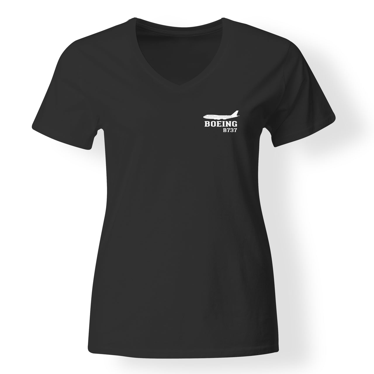 Boeing 737 Printed Designed V-Neck T-Shirts - view 3