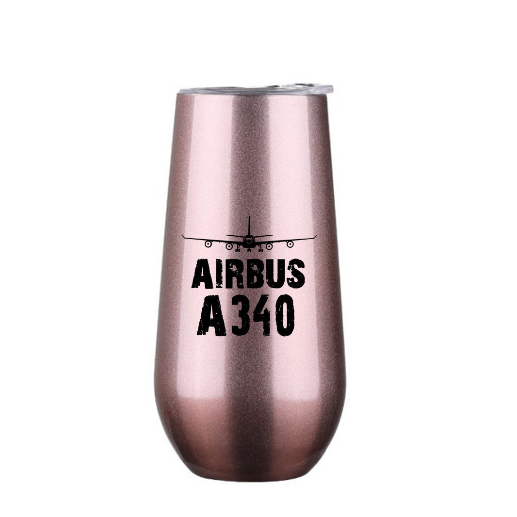 Airbus A340 & Plane Designed 6oz Egg Cups