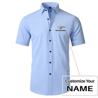 Thumbnail for Custom Name (US Air Force & Star) Design Super Quality Short Sleeve Shirts
