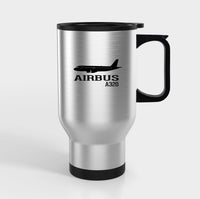 Thumbnail for Airbus A320 Printed Designed Travel Mugs (With Holder)
