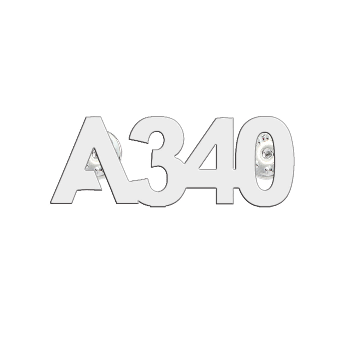 A340 Flat Text Designed Hollow Pins