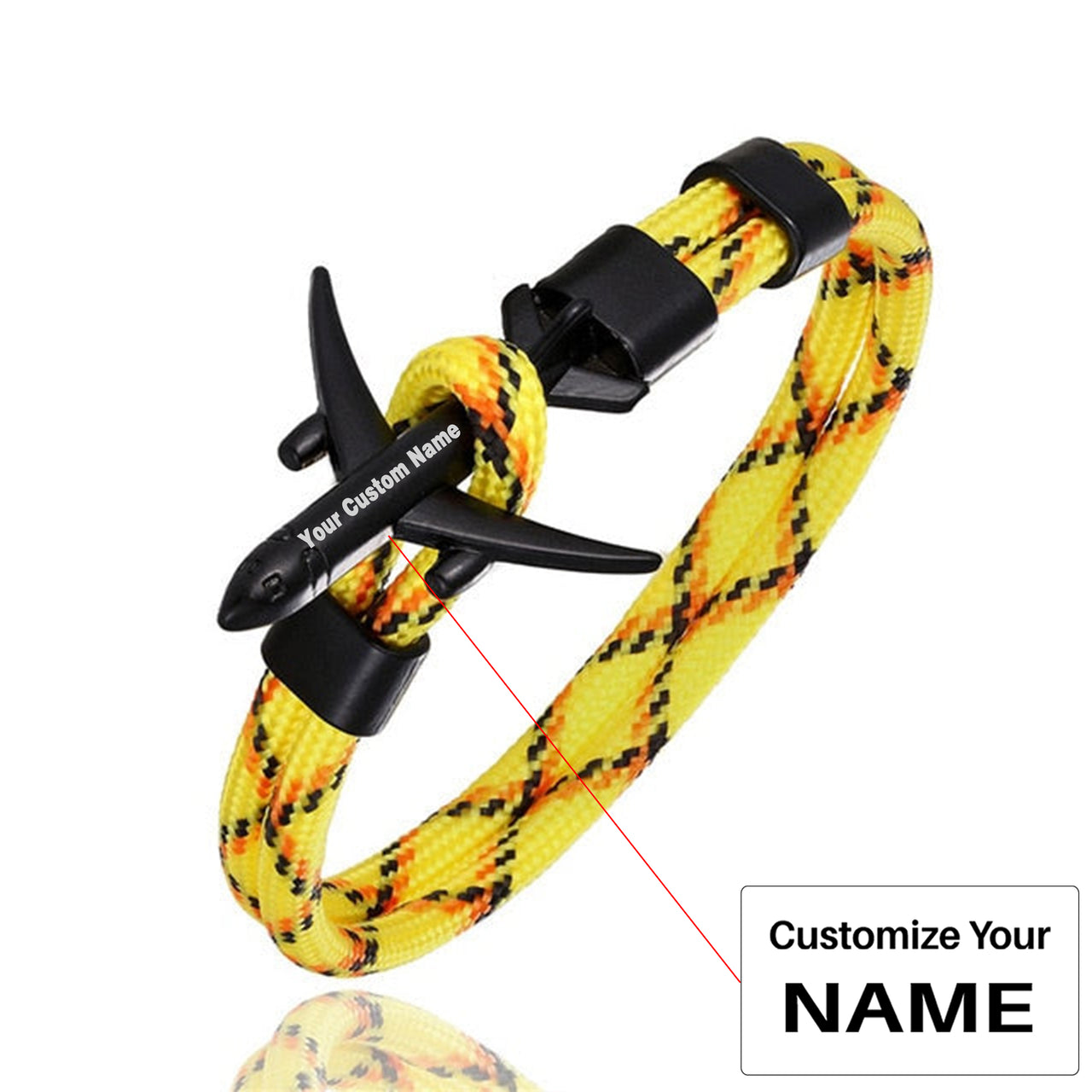 Super Quality Stylish Airplane Shape Bracelets Black (Mixed Colours)