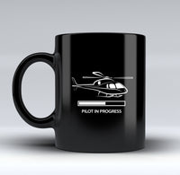 Thumbnail for Pilot In Progress (Helicopter) Designed Black Mugs