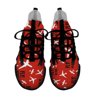 Thumbnail for Fly Be Free Red Designed Fashion Running Shoes