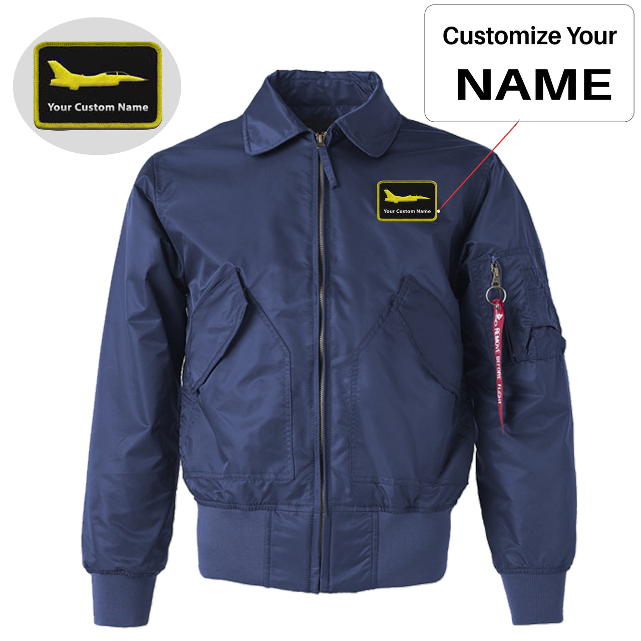 Custom (Badge 7 Jet) Embroidered Patch Attachable Jackets