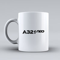 Thumbnail for A321neo & Text Designed Ceramic White Mugs