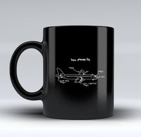 Thumbnail for How Planes Fly Designed Black Mugs