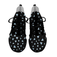 Thumbnail for Paper Airplanes (Black) Designed Fashion Running Shoes