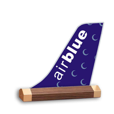 Air Blue Tail Logo Desk Models aviation design on premium acrylic and metal 3D airplane tail craft.
