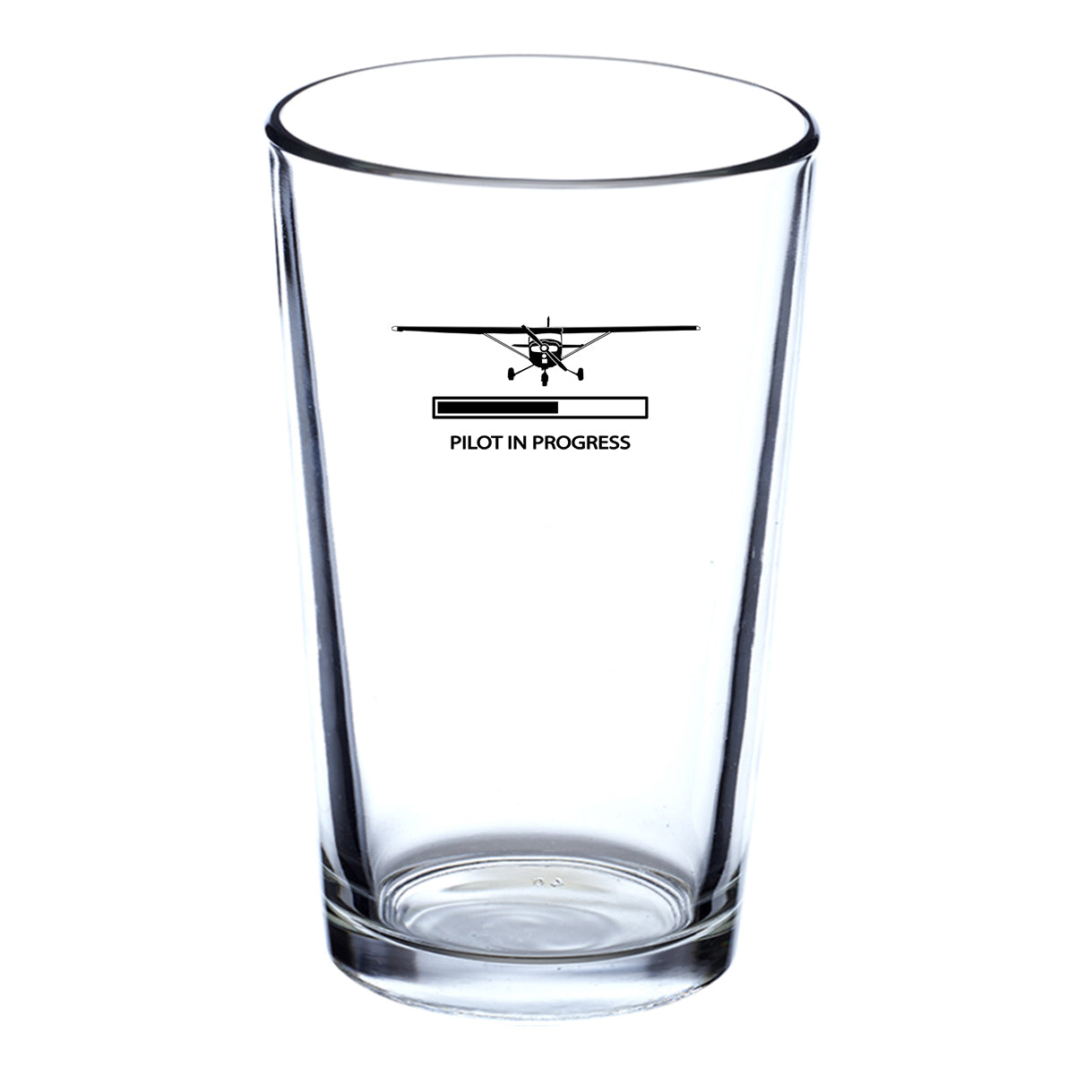 Pilot In Progress (Cessna) Designed Beer & Water Glasses