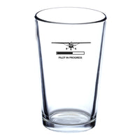 Thumbnail for Pilot In Progress (Cessna) Designed Beer & Water Glasses